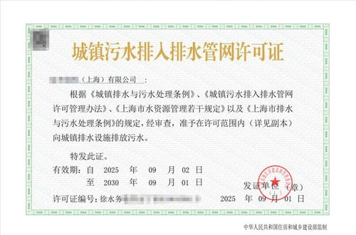 上海徐匯發(fā)出首張企業(yè)“自家”排水許可證，信息咨詢服務助力辦證一日搞定